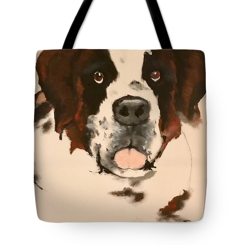  Tote Bag featuring the painting Cognac #1 by Angie ONeal