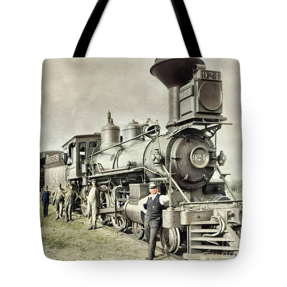 Steam Tote Bag featuring the digital art Colorized History #1 by Esoterica Art Agency