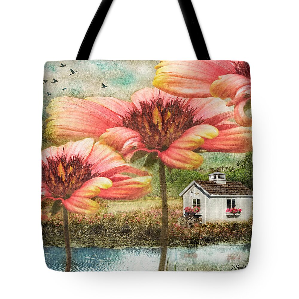 Flower Tote Bag featuring the photograph Covered in Love by Shara Abel