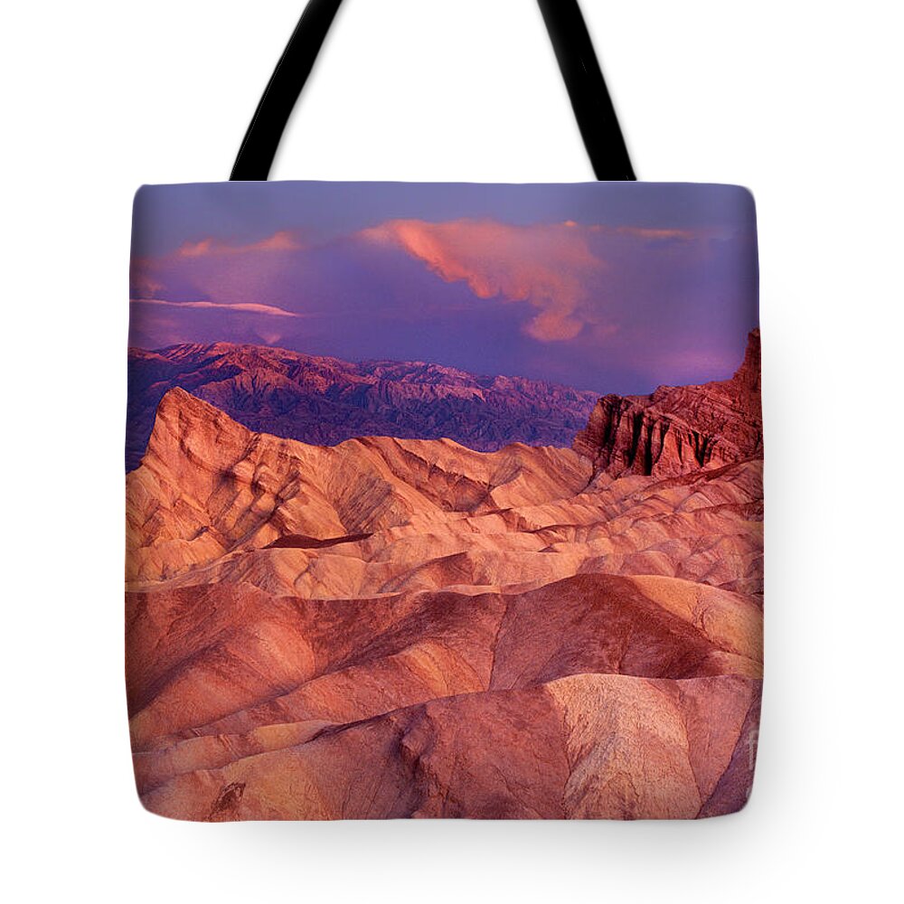 Dave Welling Tote Bag featuring the photograph Dawn Zabriski Point Death Valley National Park California by Dave Welling
