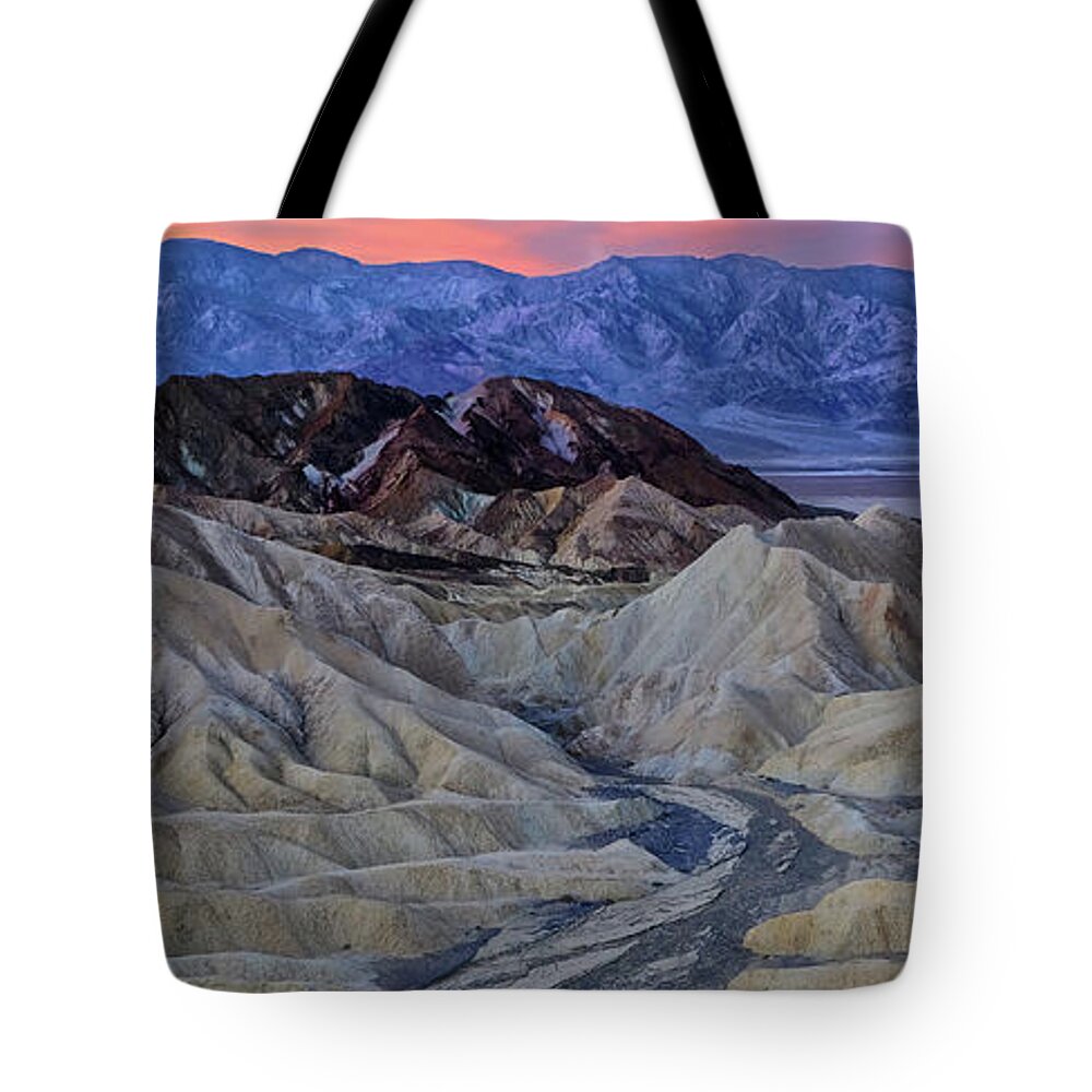 Death Valley Tote Bag featuring the photograph Death Valley Sunrise #1 by Jaki Miller