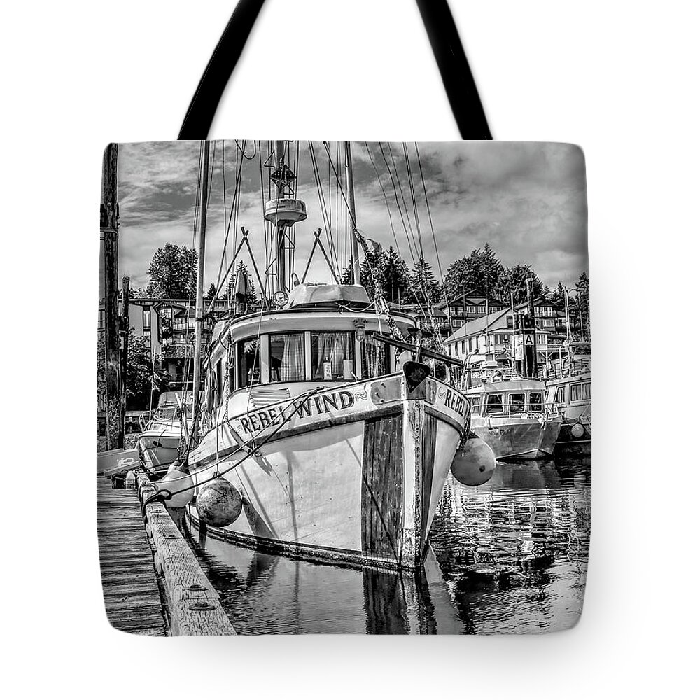 Harbor Tote Bag featuring the photograph Docked #2 by Randall Dill