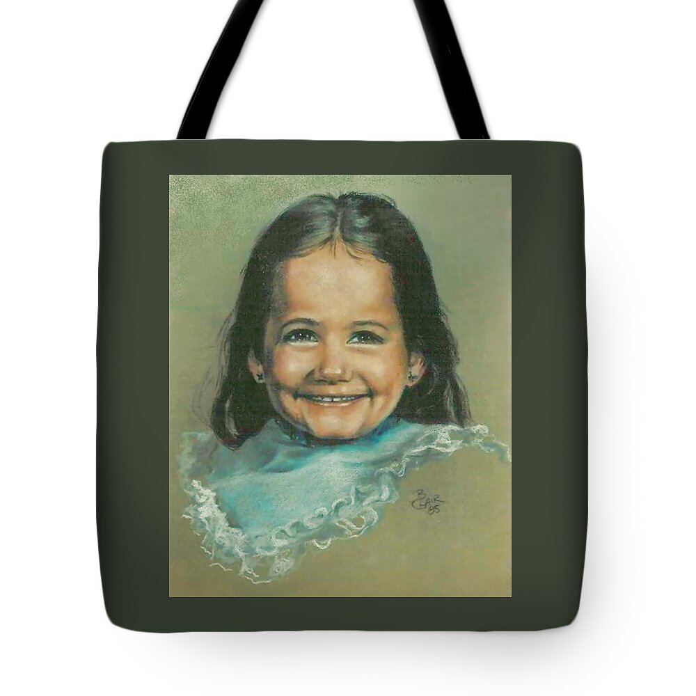 Child Tote Bag featuring the pastel Dog's Baby Girl by Barbara Keith