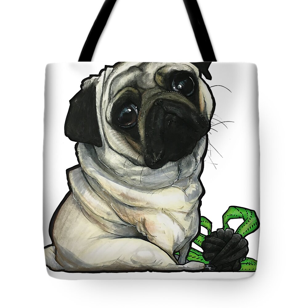 Dovgaia Tote Bag featuring the drawing Dovgaia 3324 #1 by John LaFree