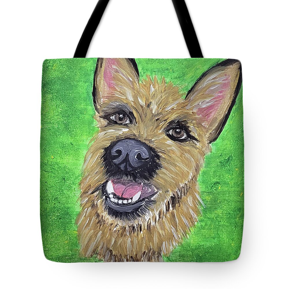 Dwp Pet Portraits Tote Bag featuring the painting DWP Perry Hall #1 by Ania M Milo