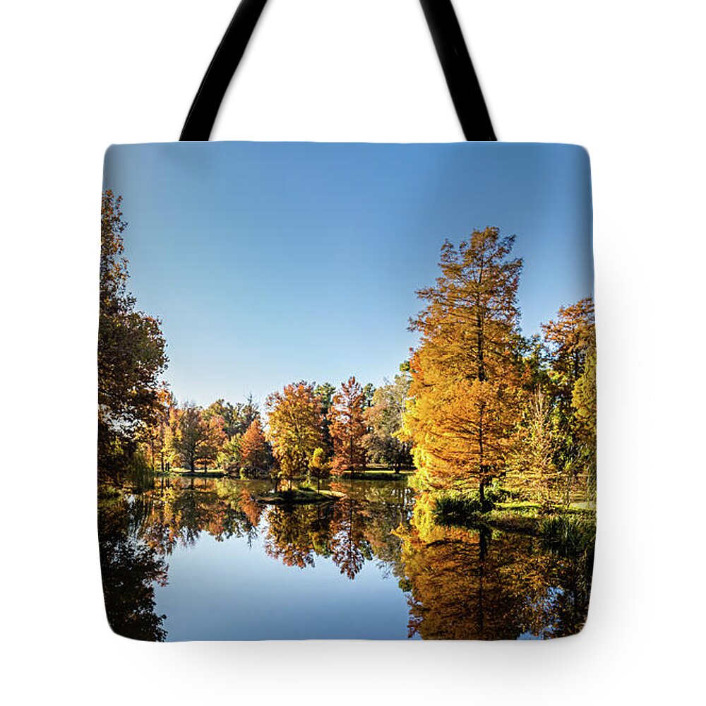 Jay Stockhaus Tote Bag featuring the photograph Fall at the Arboretum #2 by Jay Stockhaus