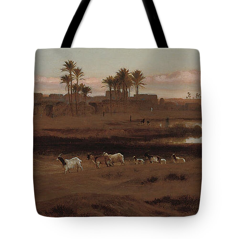 Frederick Goodall (british Tote Bag featuring the painting Frederick Goodall #1 by Artistic Rifki