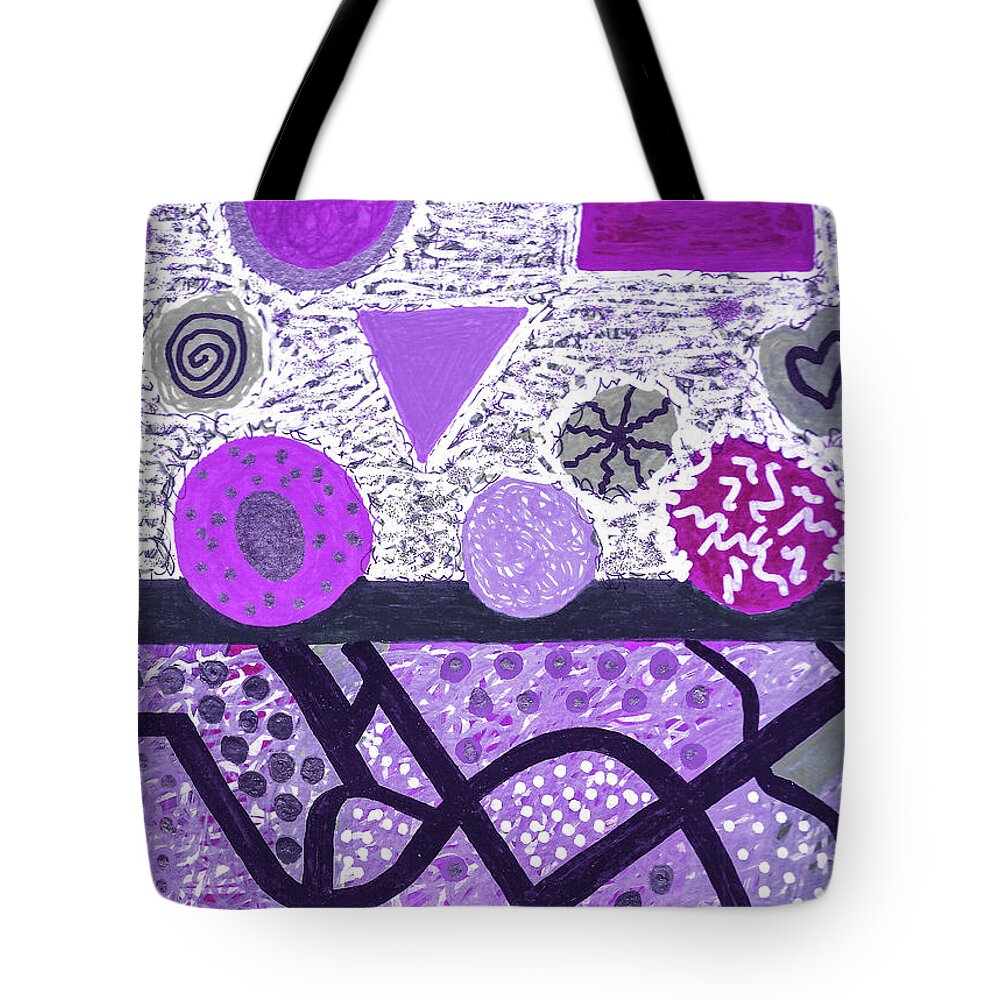 Original Painting Tote Bag featuring the painting Transcendental Abstraction by Susan Schanerman