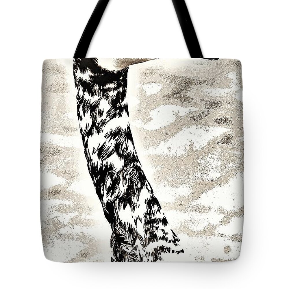 Bird Black White Goose Tote Bag featuring the photograph Goose #1 by John Linnemeyer