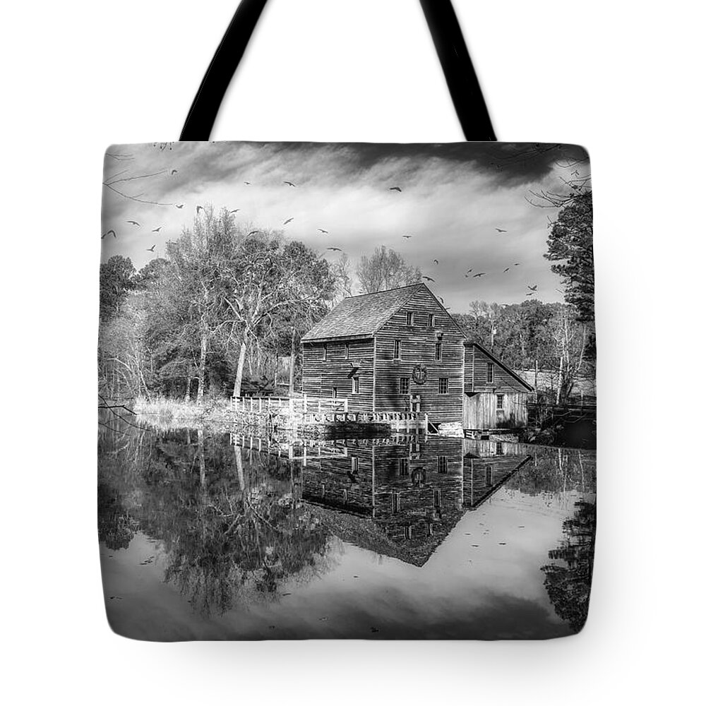 Old Tote Bag featuring the photograph Historic Yates Mill by Rick Nelson
