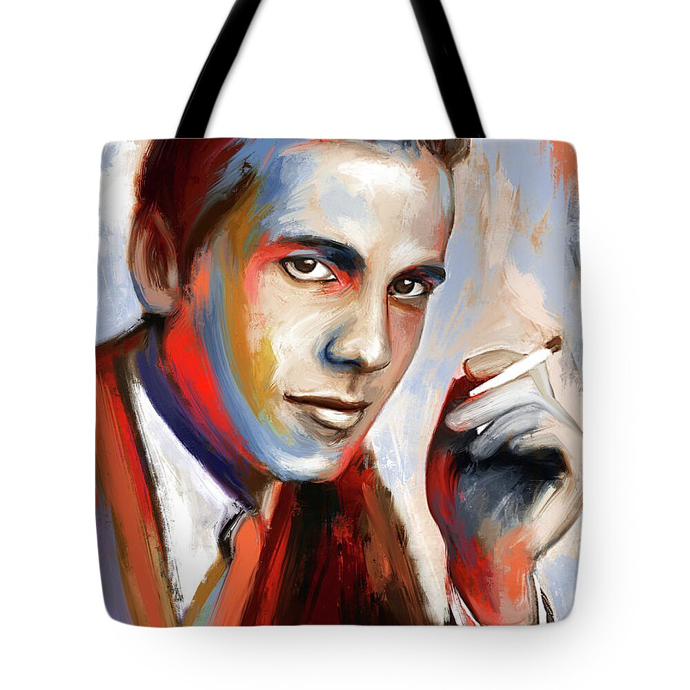 Humphrey Bogart Tote Bag featuring the painting Humphrey Bogart #3 by Movie World Posters