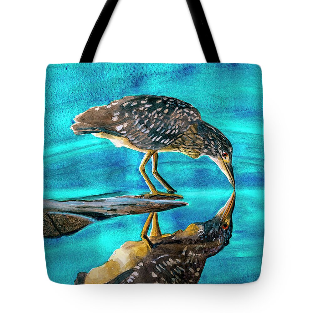 Heron Tote Bag featuring the photograph Juvenile Black Crowned Night Heron by Rick Mosher