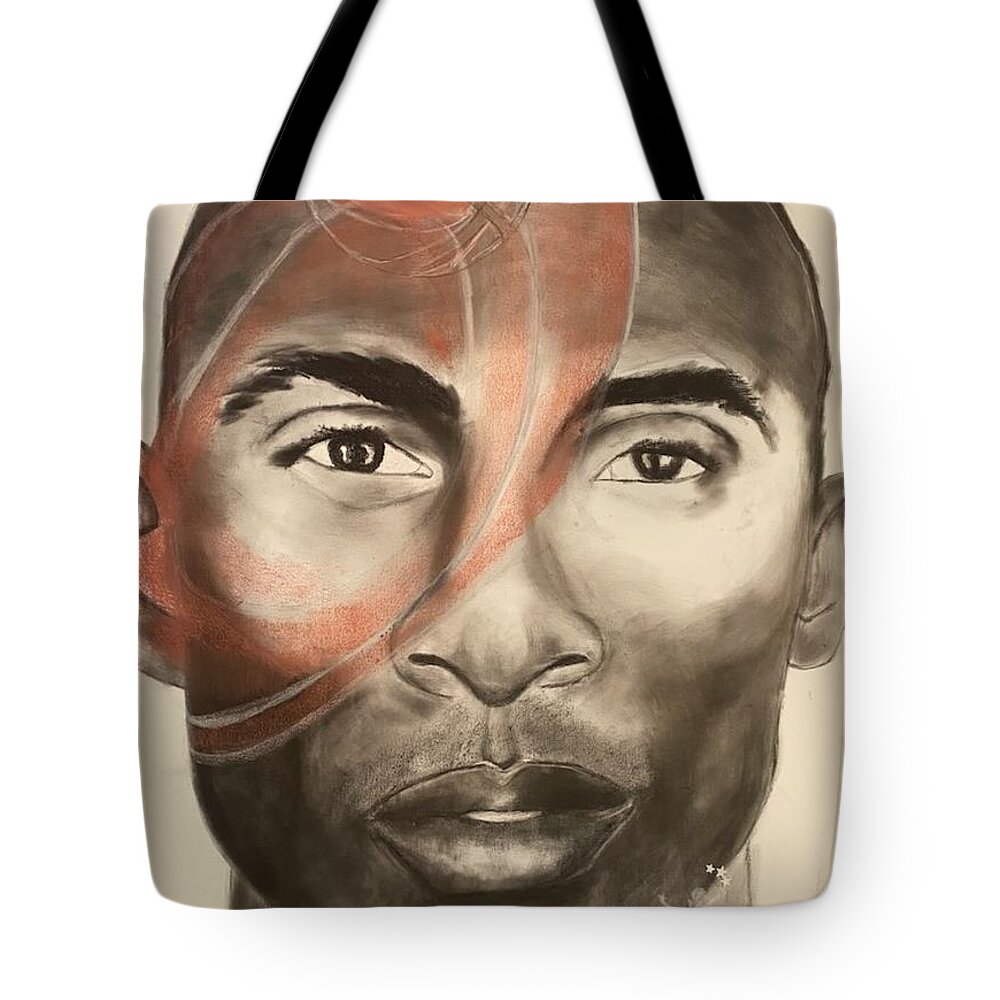  Tote Bag featuring the drawing KB by Angie ONeal