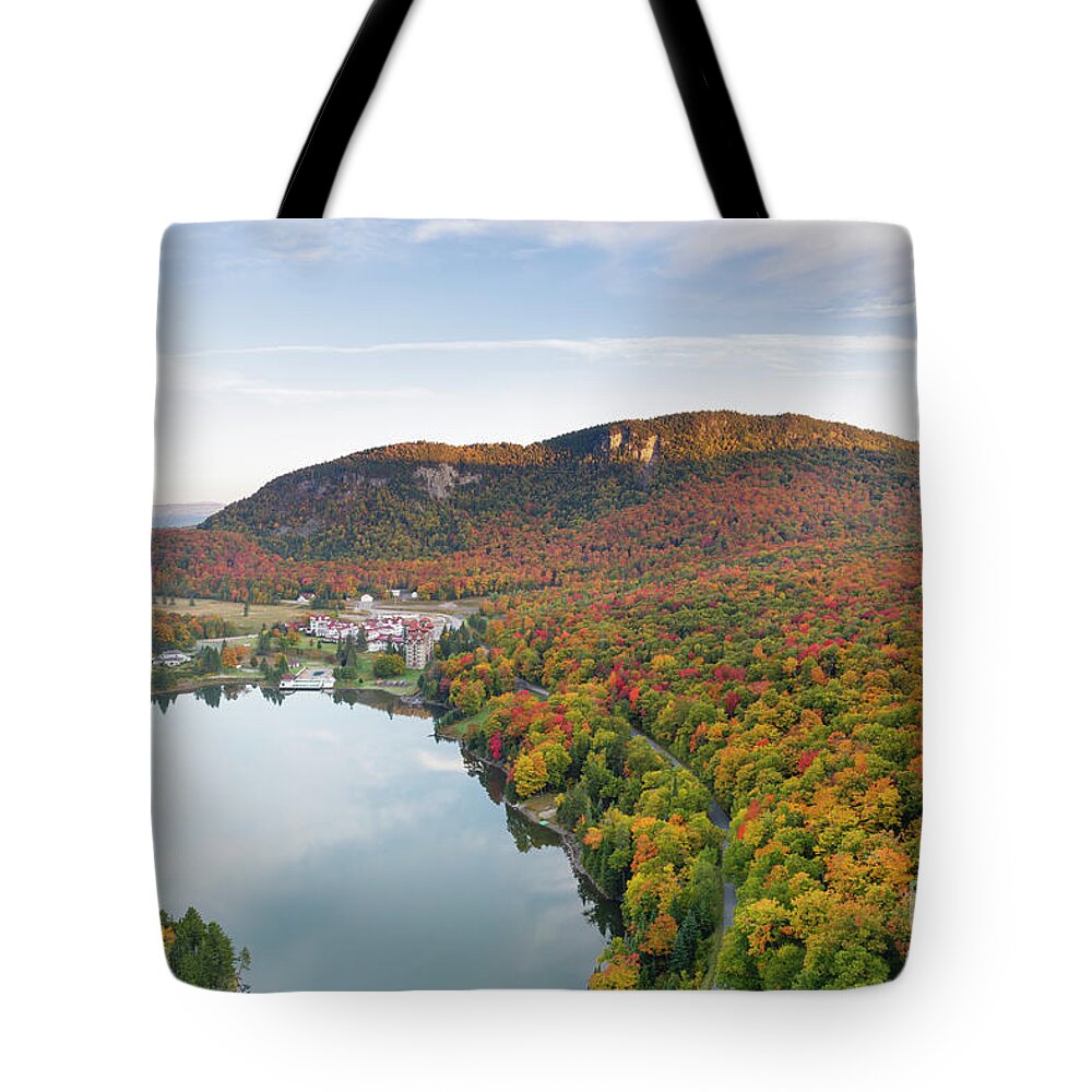 Abeniki Mountain Tote Bag featuring the photograph Lake Gloriette - Dixville, New Hampshire #1 by Erin Paul Donovan