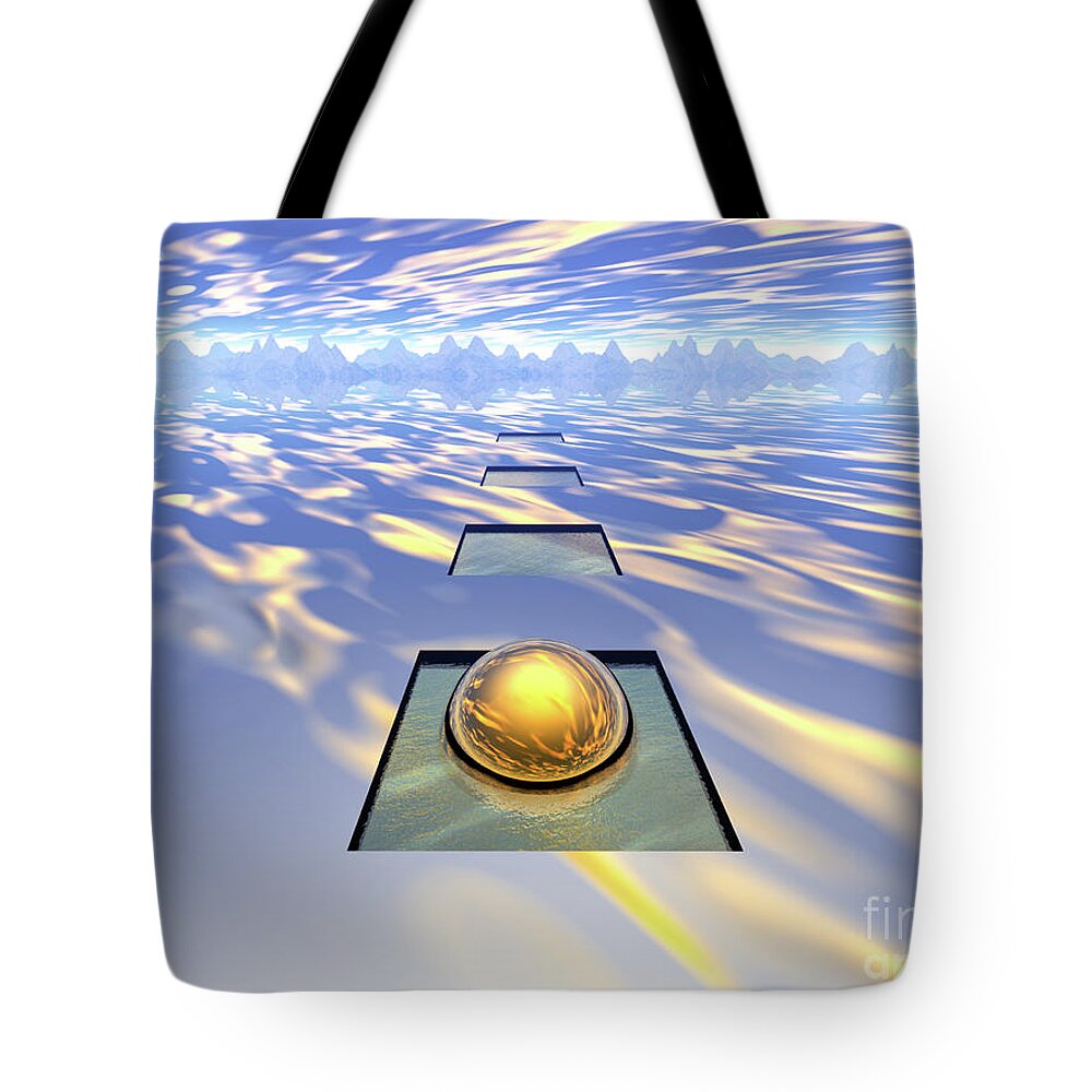 Ice Tote Bag featuring the digital art Land of Ice by Phil Perkins