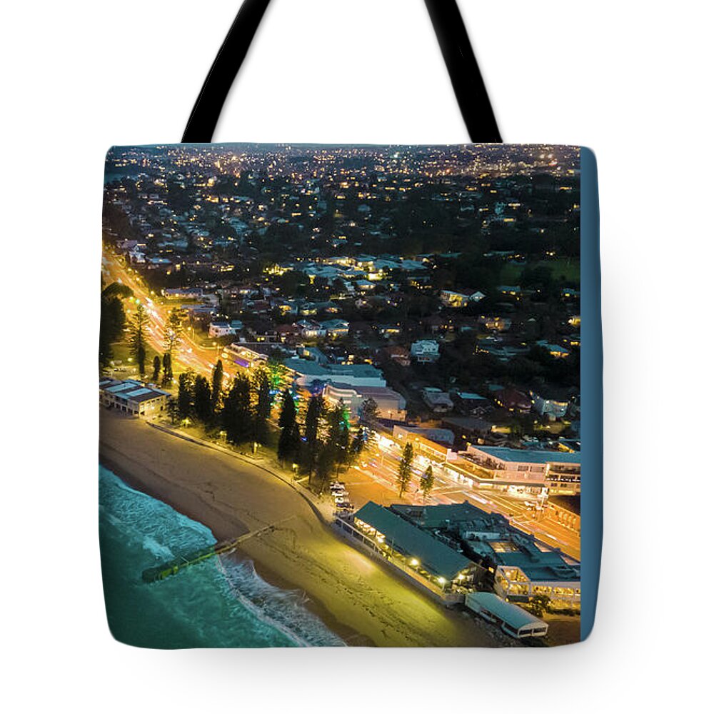 Clouds Tote Bag featuring the photograph Sunset Panorama of the Northern Beaches of Sydney No 2 by Andre Petrov
