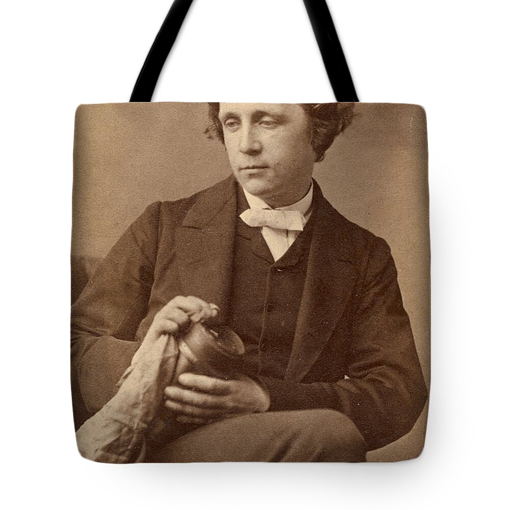 Oscar Gustav Rejlander Tote Bag featuring the photograph Lewis Carroll #1 by Oscar Gustav Rejlander
