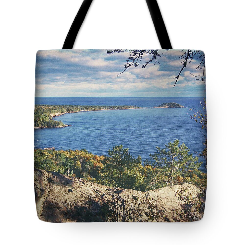 Marquette Tote Bag featuring the photograph Little Presque Isle #1 by Phil Perkins