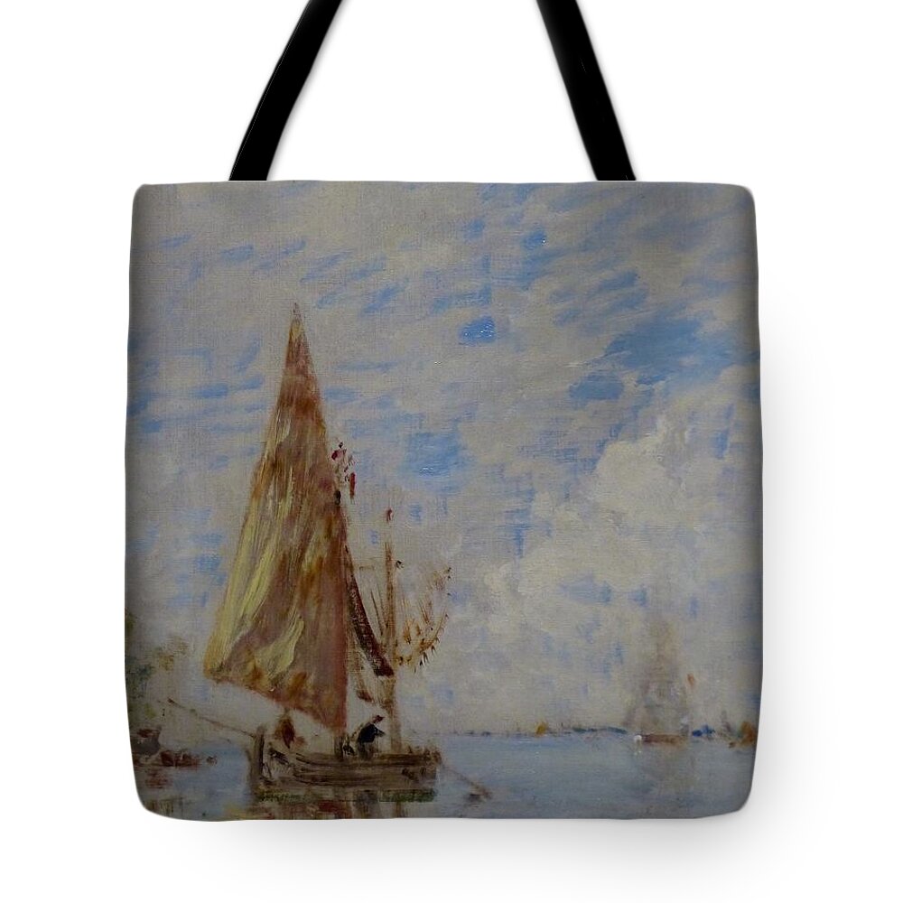 Woman Tote Bag featuring the painting Longchamp #1 by MotionAge Designs