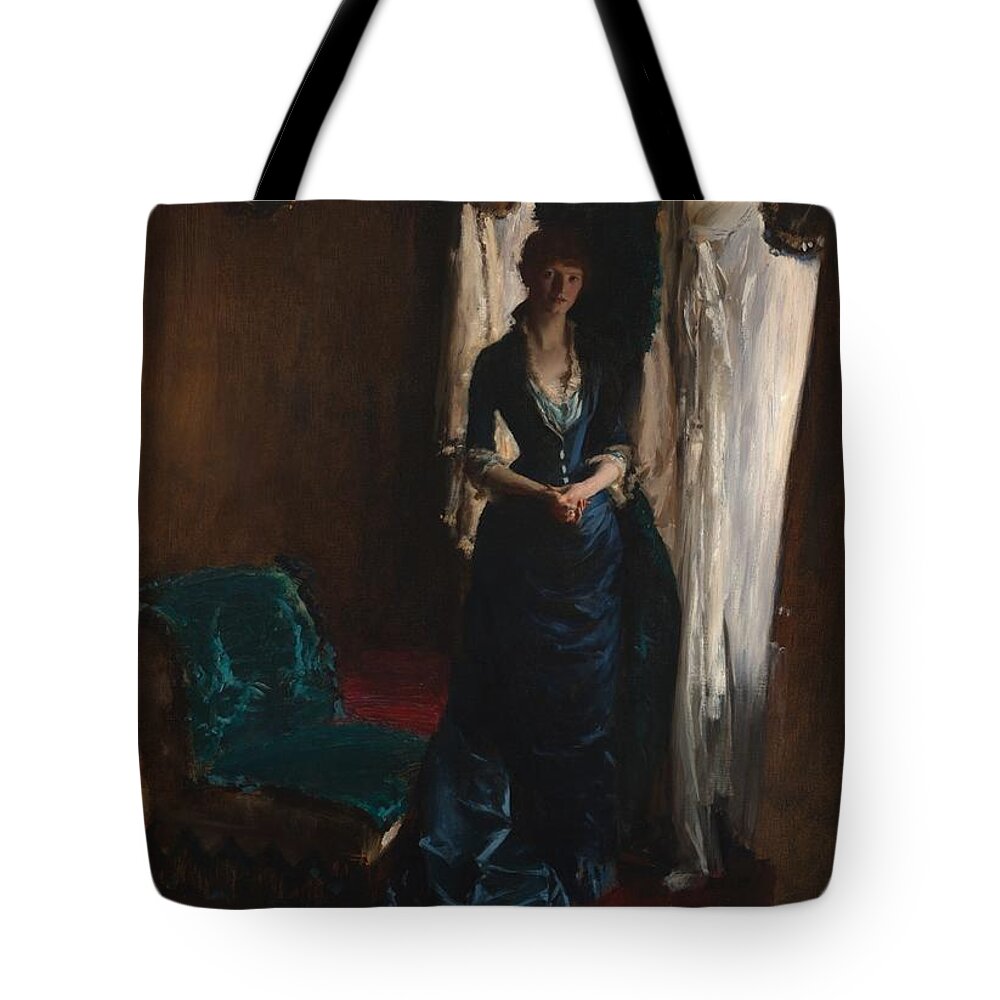 Figurative Tote Bag featuring the painting Madame Paul Escudier, Louise Lefevre #2 by John Singer Sargent