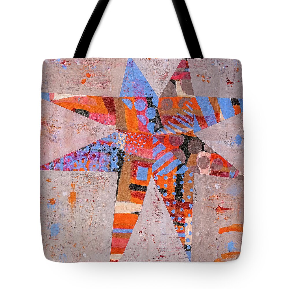 Star Tote Bag featuring the painting Manly Star by Cyndie Katz
