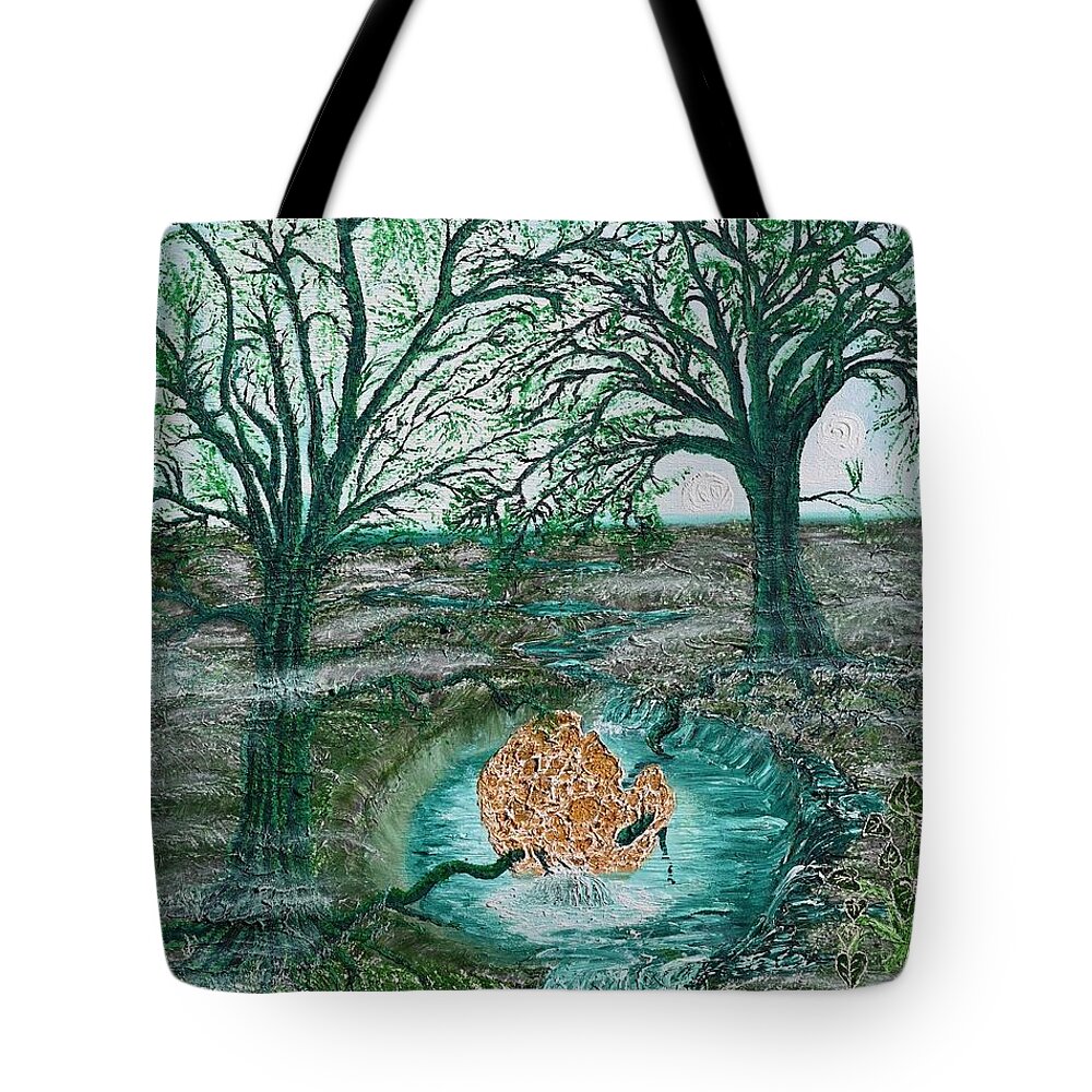 Christina Knight Tote Bag featuring the painting My Begin Again by Christina Knight