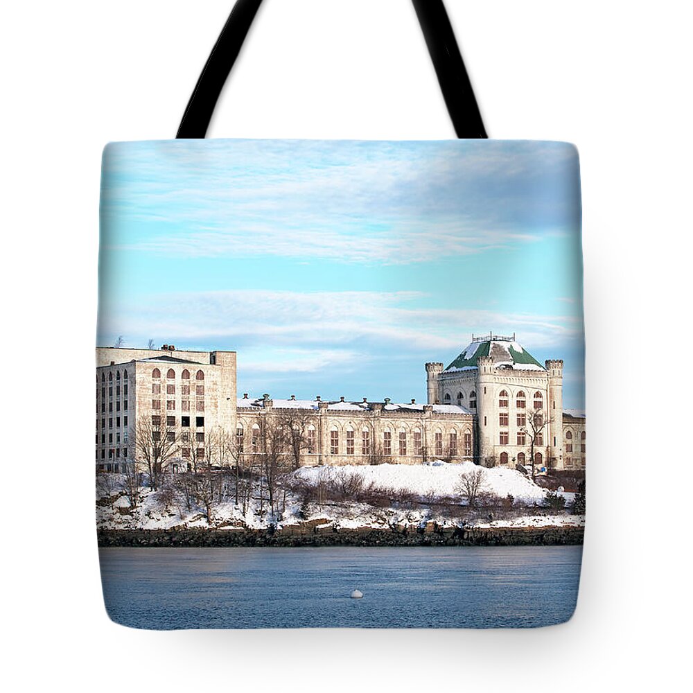 Brigg Tote Bag featuring the photograph Naval Prison #1 by Eric Gendron
