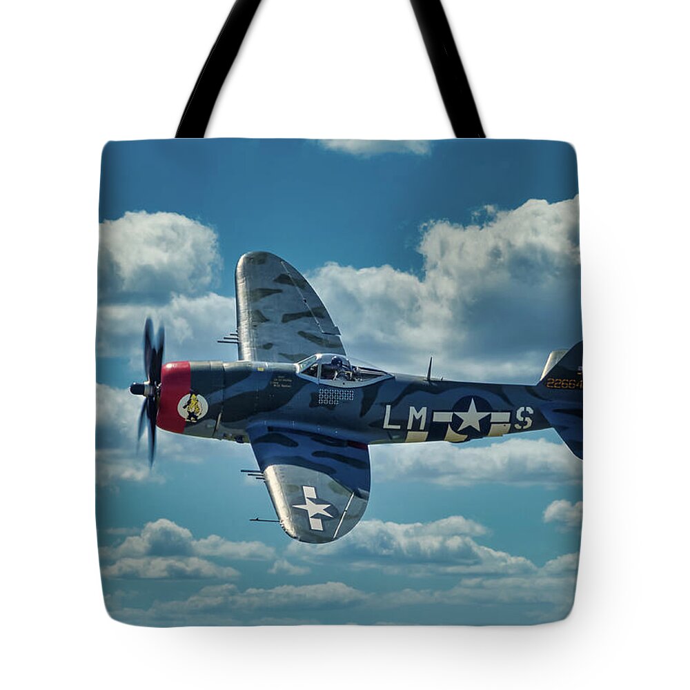 Air Tote Bag featuring the photograph P47 Thunderbolt, World War 2 Aircraft by Rick Deacon