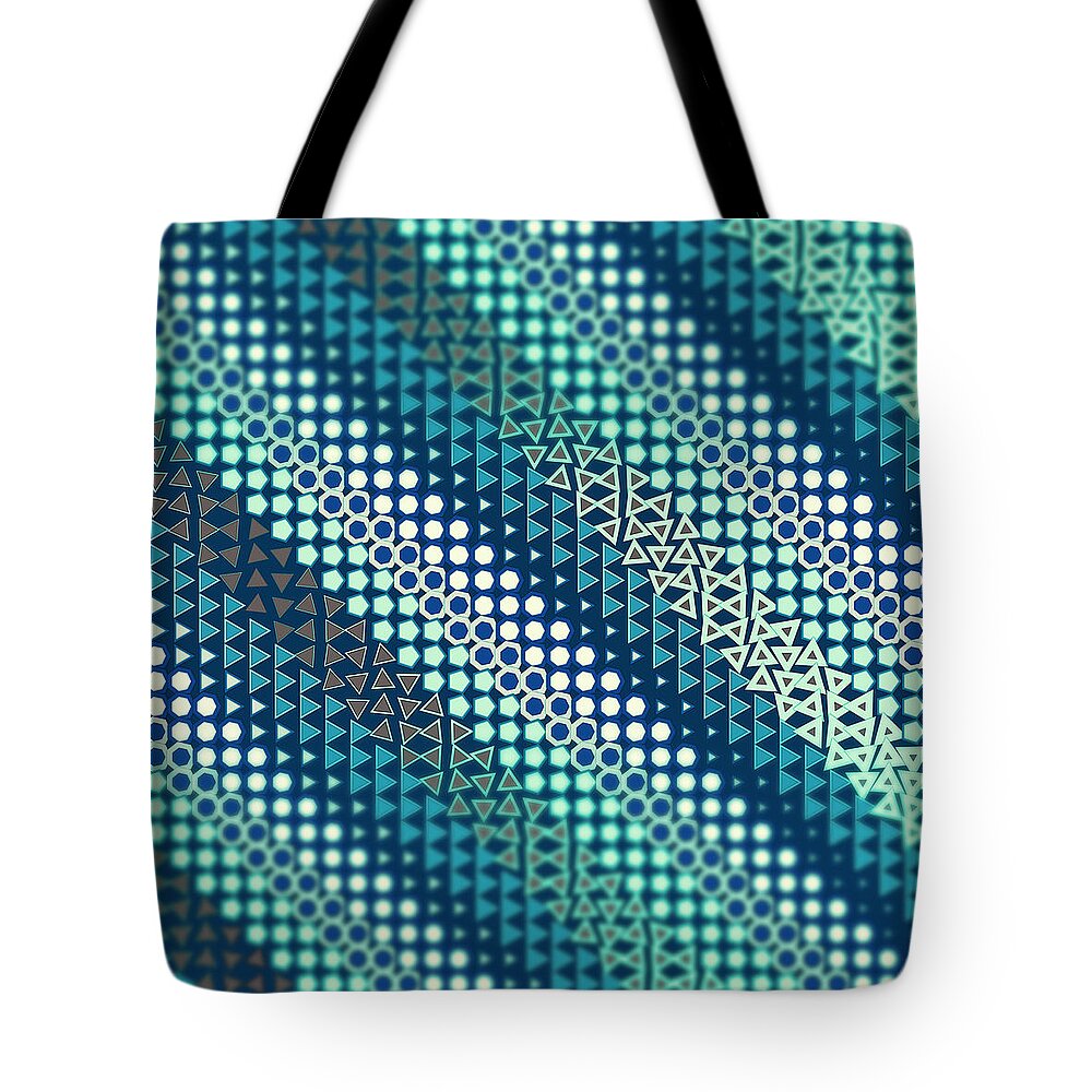 Abstract Tote Bag featuring the digital art Pattern 1 by Marko Sabotin