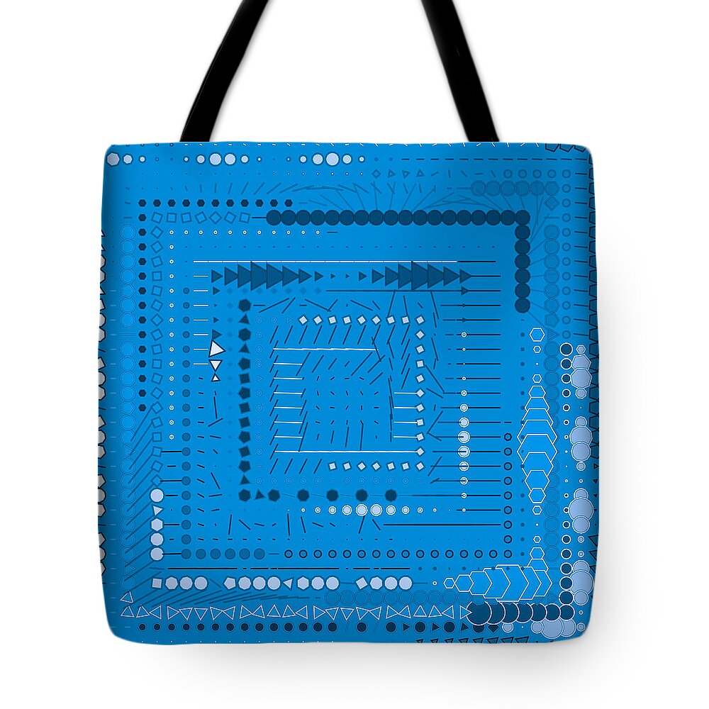 Abstract Tote Bag featuring the digital art Pattern 10 by Marko Sabotin