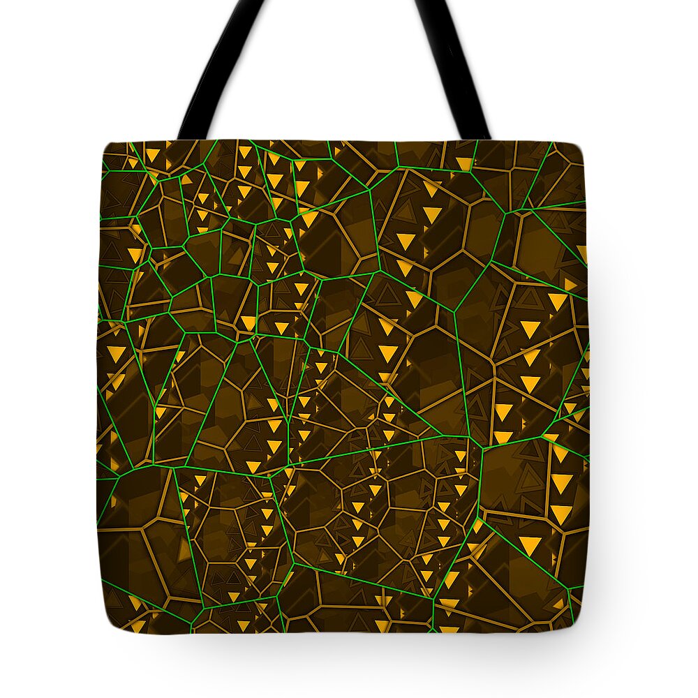 Abstract Tote Bag featuring the digital art Pattern 11 by Marko Sabotin