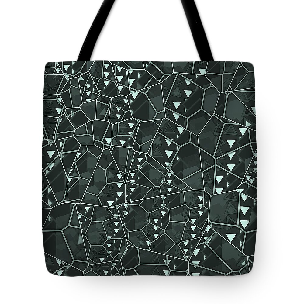 Abstract Tote Bag featuring the digital art Pattern 12 by Marko Sabotin