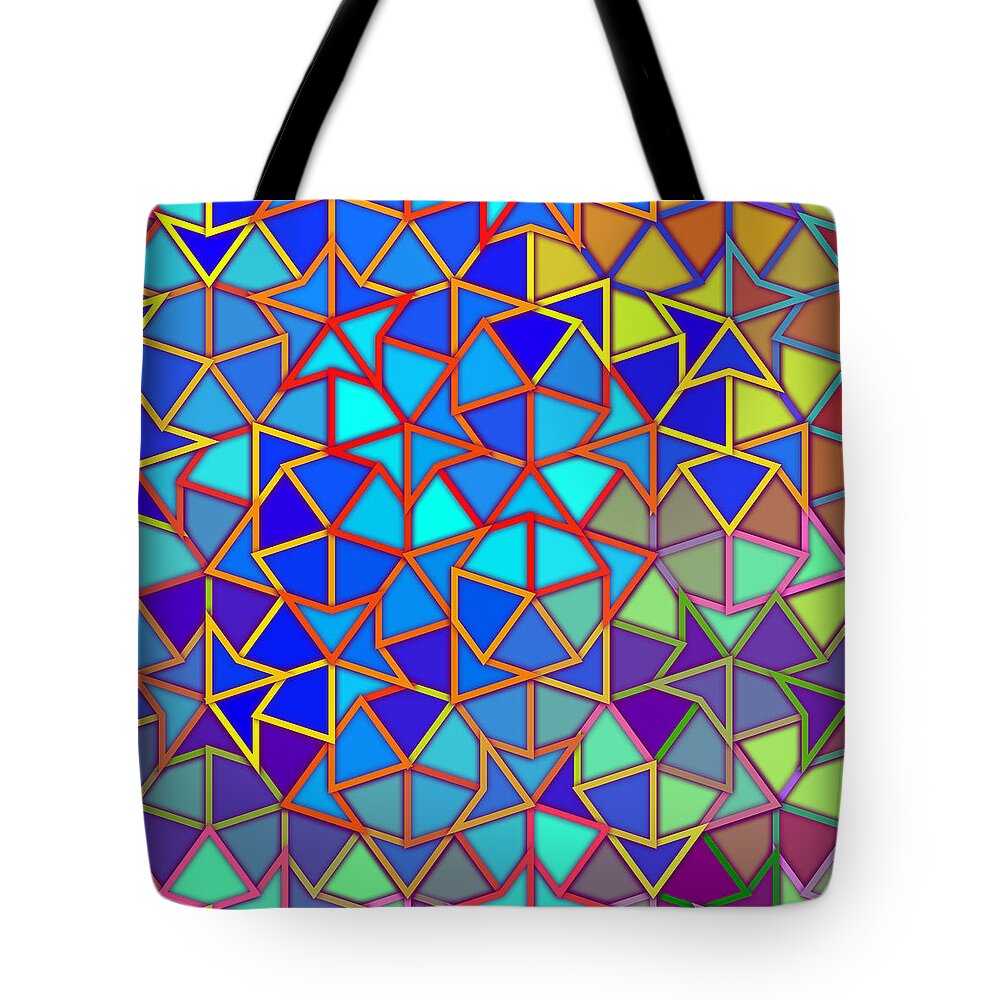 Abstract Tote Bag featuring the digital art Pattern 13 by Marko Sabotin
