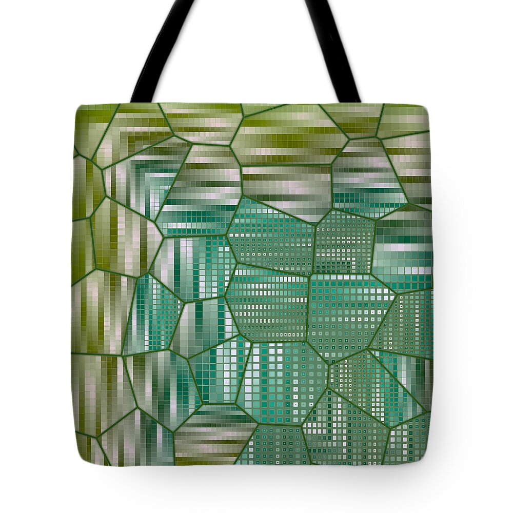 Abstract Tote Bag featuring the digital art Pattern 15 by Marko Sabotin