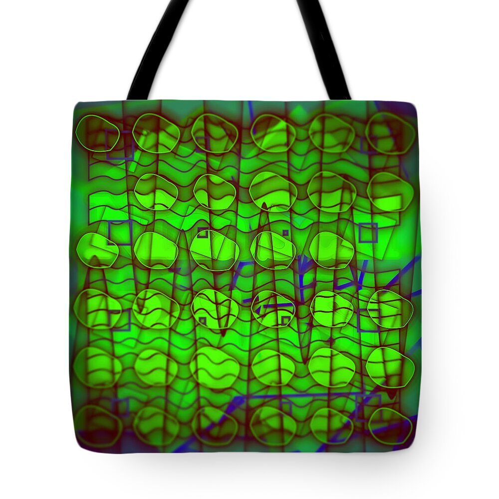 Abstract Tote Bag featuring the digital art Pattern 25 by Marko Sabotin