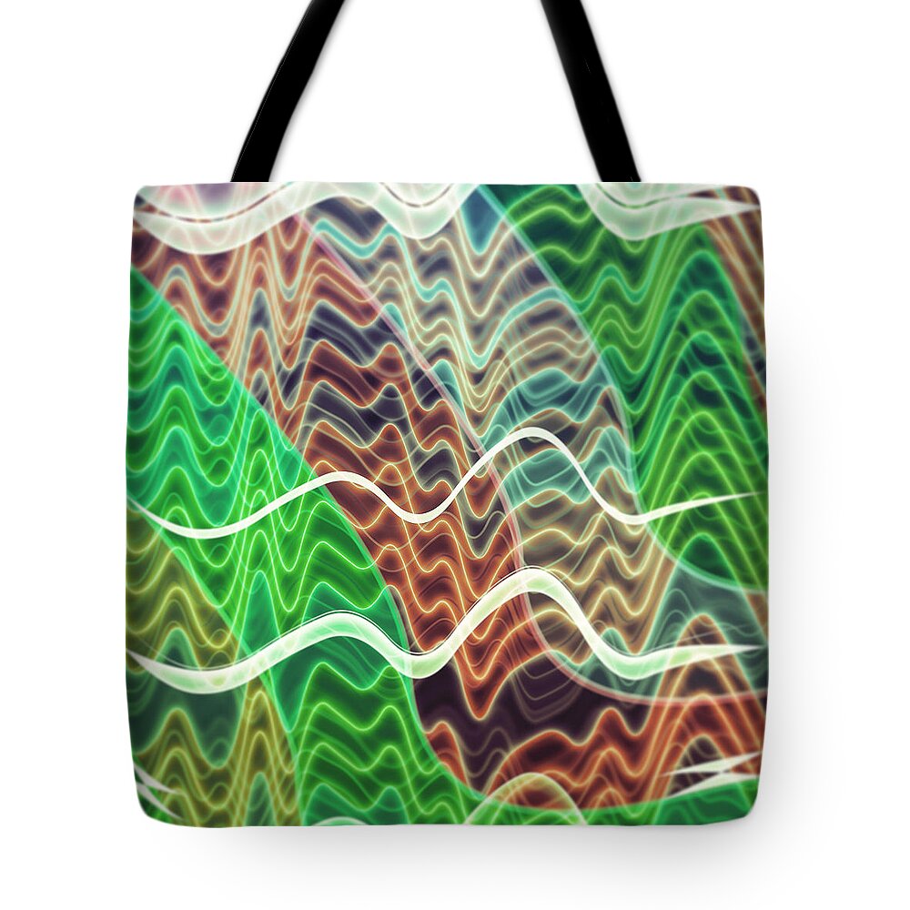 Abstract Tote Bag featuring the digital art Pattern 27 by Marko Sabotin