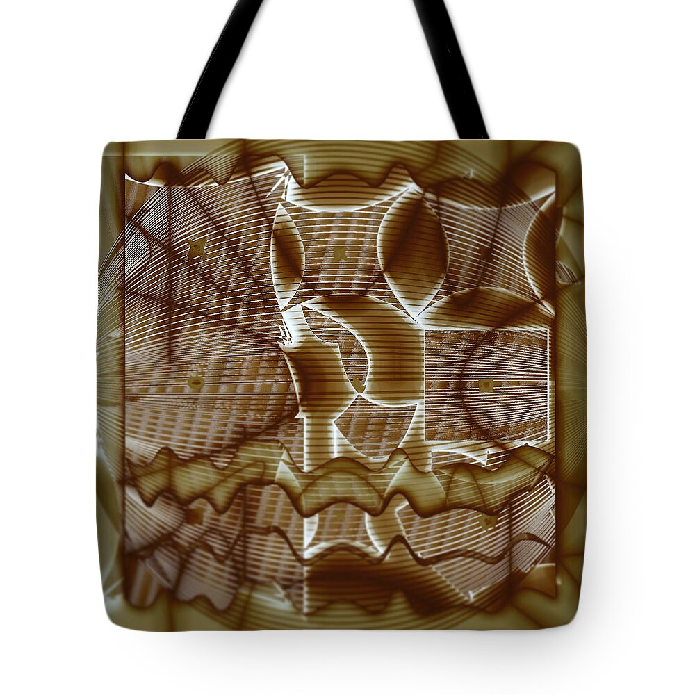 Abstract Tote Bag featuring the digital art Pattern 28 by Marko Sabotin