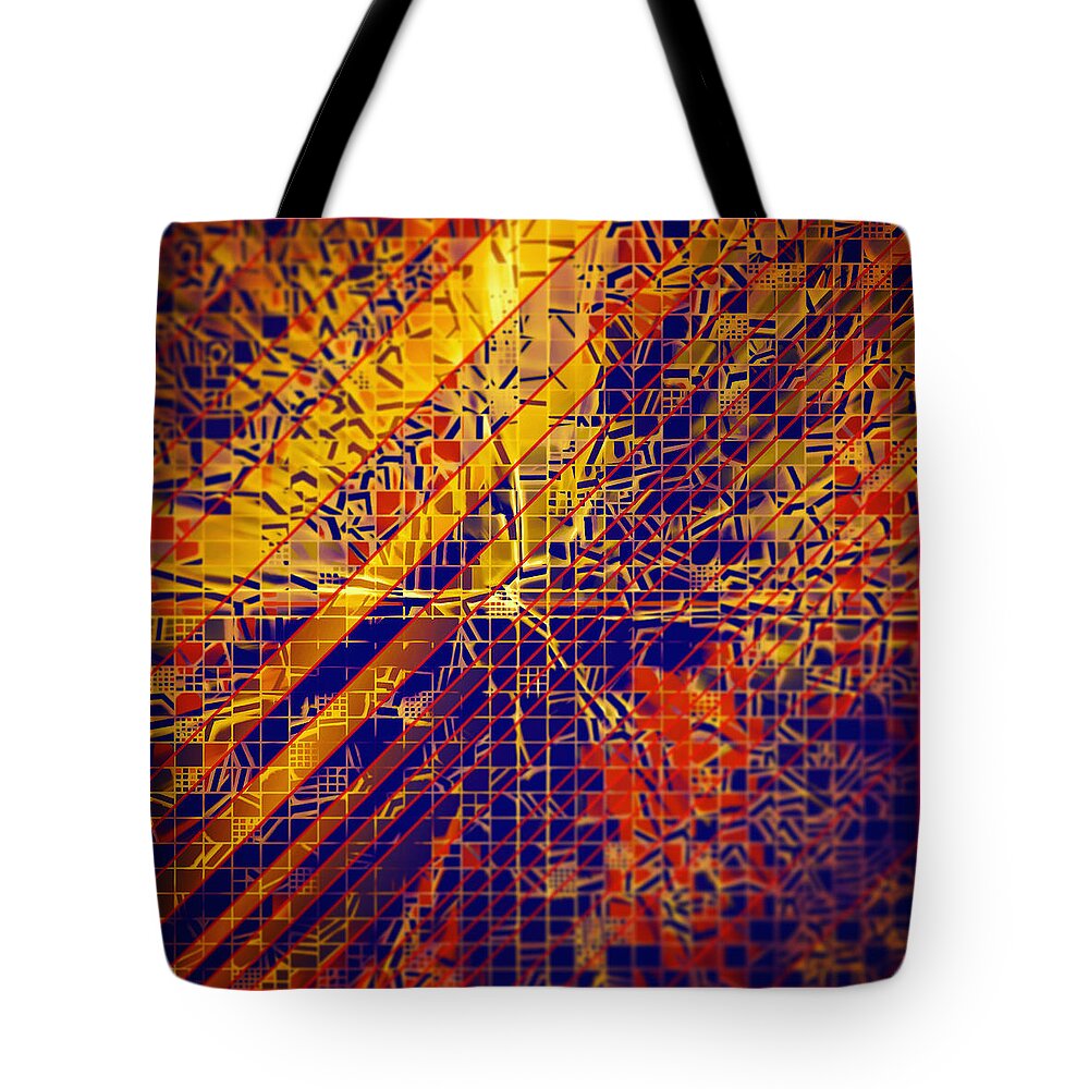 Abstract Tote Bag featuring the digital art Pattern 36 #1 by Marko Sabotin