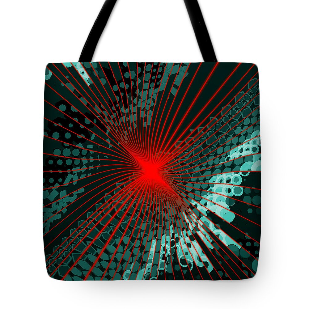 Abstract Tote Bag featuring the digital art Pattern 43 by Marko Sabotin