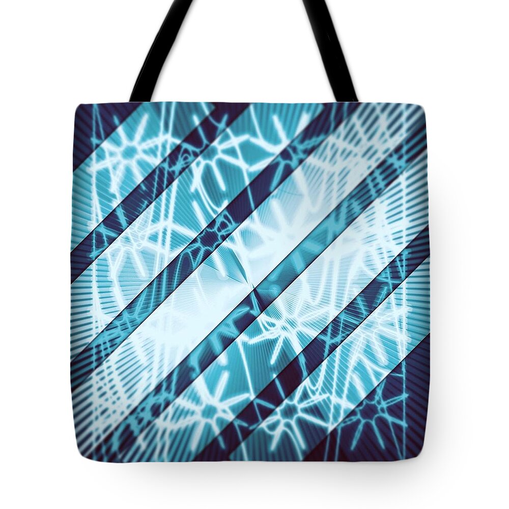 Abstract Tote Bag featuring the digital art Pattern 46 by Marko Sabotin