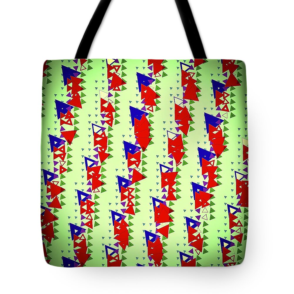 Abstract Tote Bag featuring the digital art Pattern 6 by Marko Sabotin