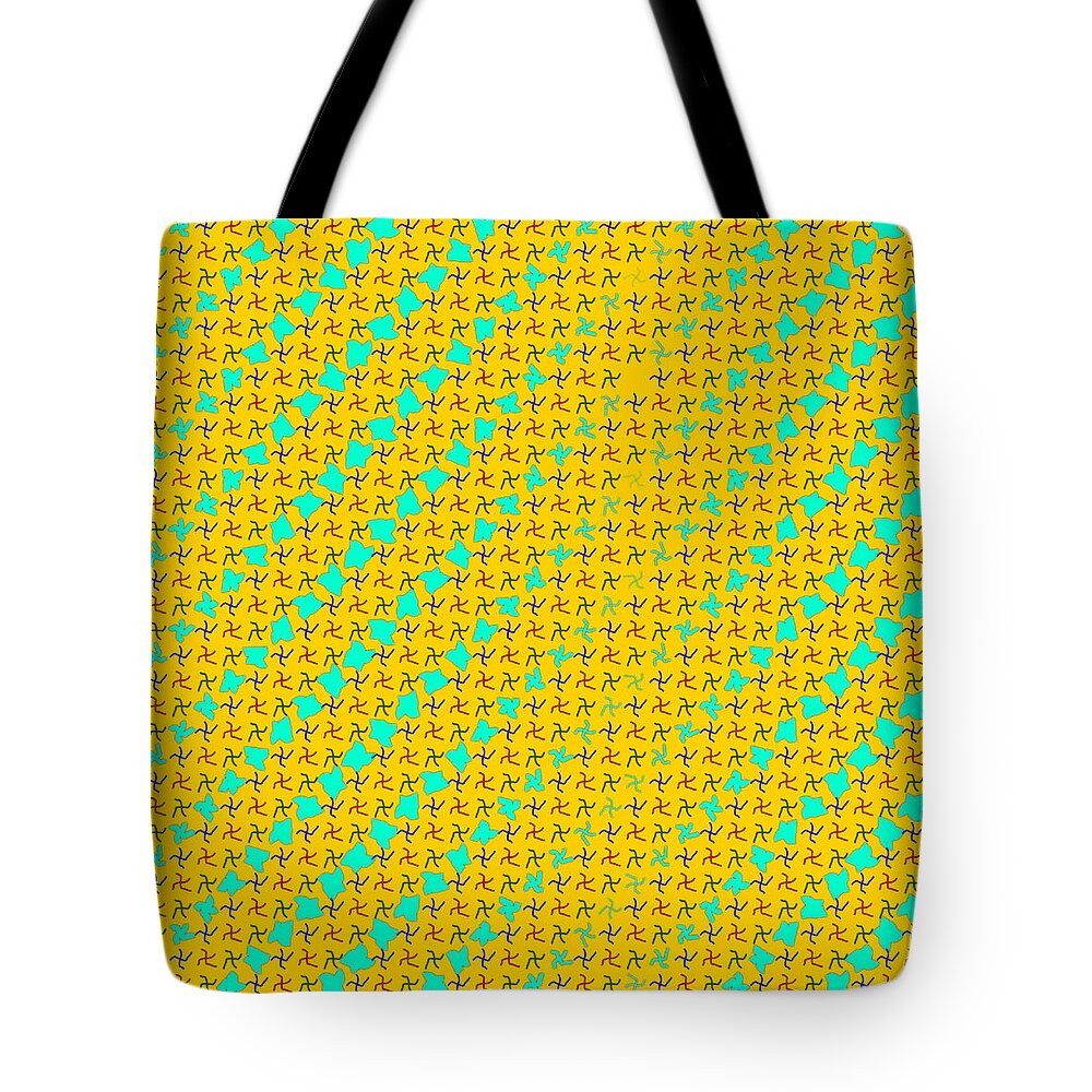 Abstract Tote Bag featuring the digital art Pattern 8 by Marko Sabotin