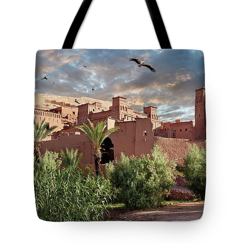 Ait Ben Haddou Tote Bag featuring the photograph Photo of Ait Benhaddou, Morocco by Paul E Williams