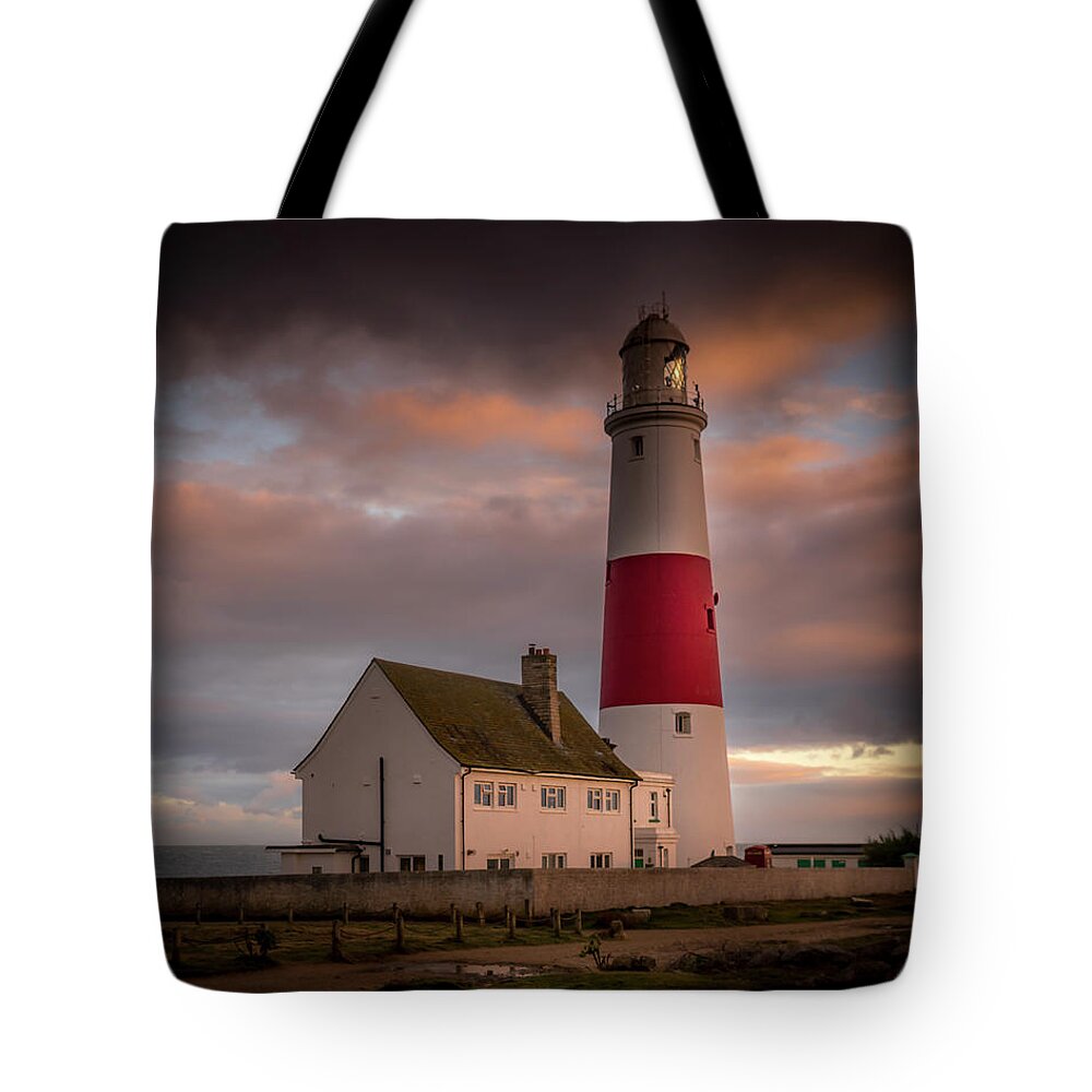 Portland Tote Bag featuring the photograph Portland Bill Lighthouse by Chris Boulton