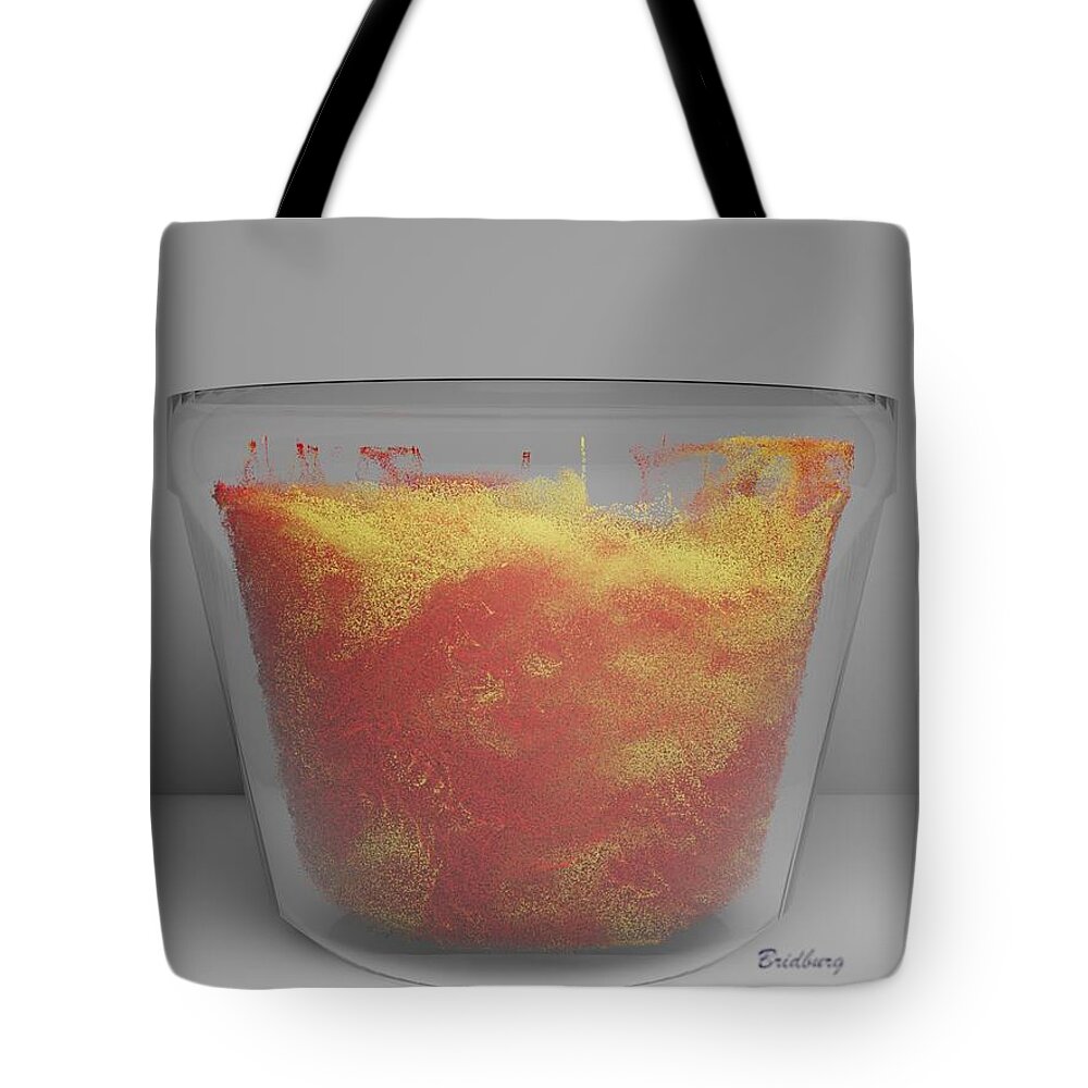 Nft Tote Bag featuring the digital art 1 Pot Waves 2 by David Bridburg