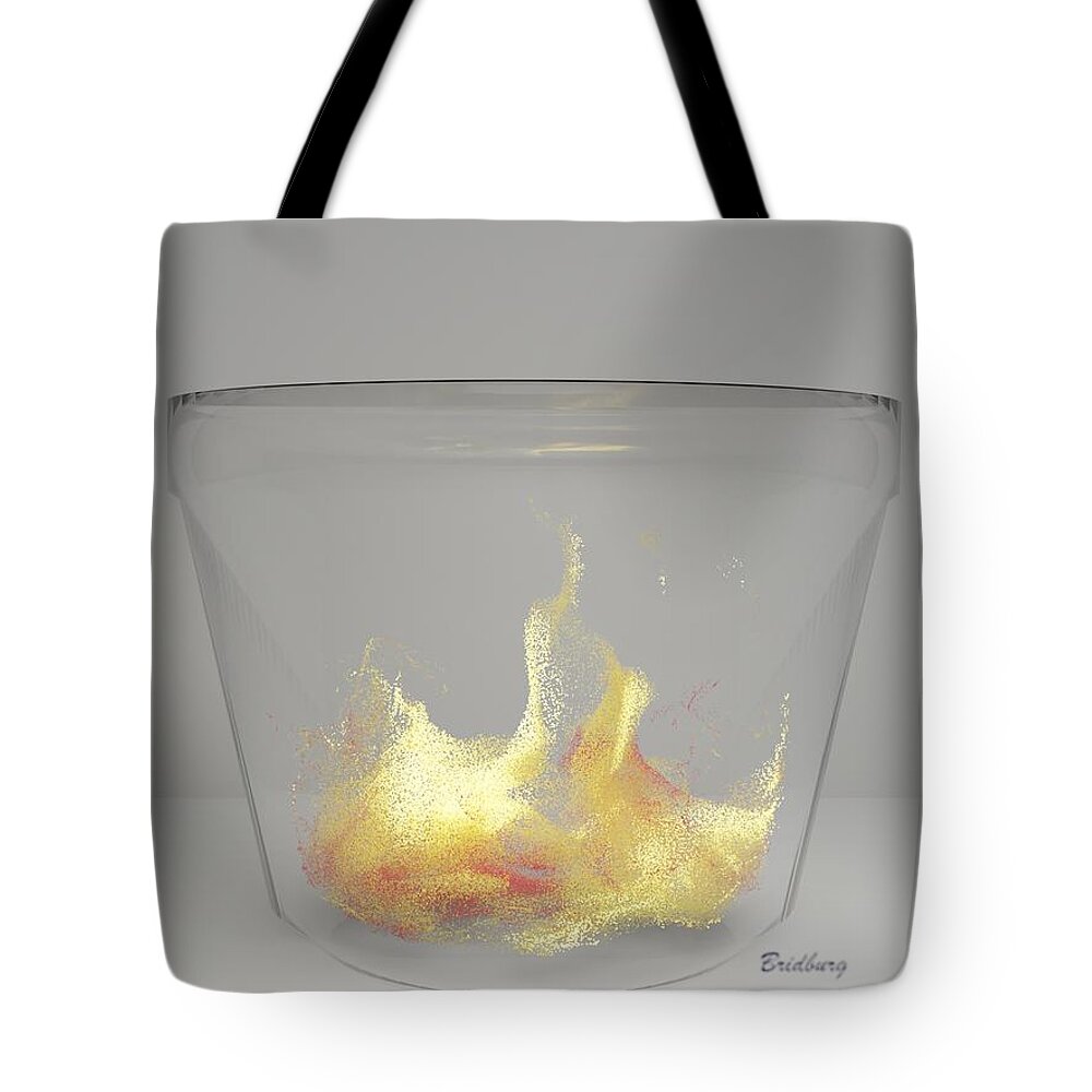 Nft Tote Bag featuring the digital art 1 Pot Waves by David Bridburg