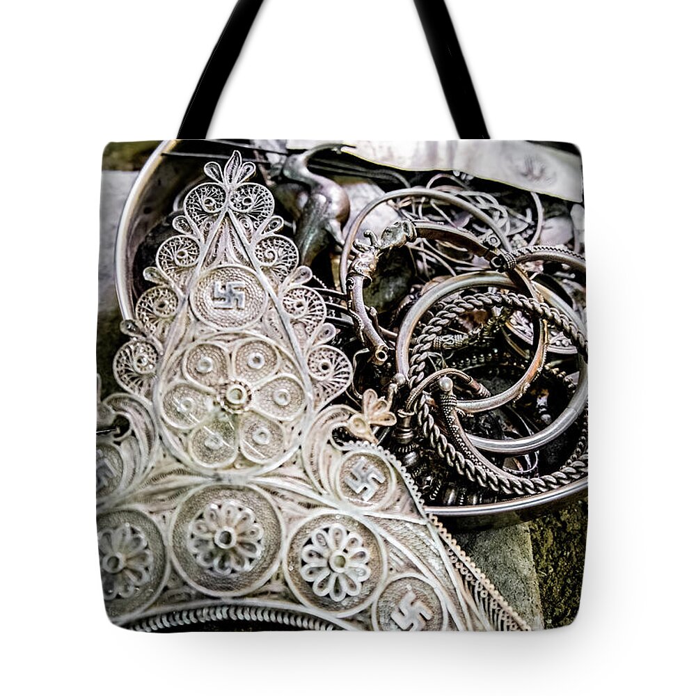 Architecture Tote Bag featuring the photograph Rajasthani art of jewelry, India #1 by Lie Yim