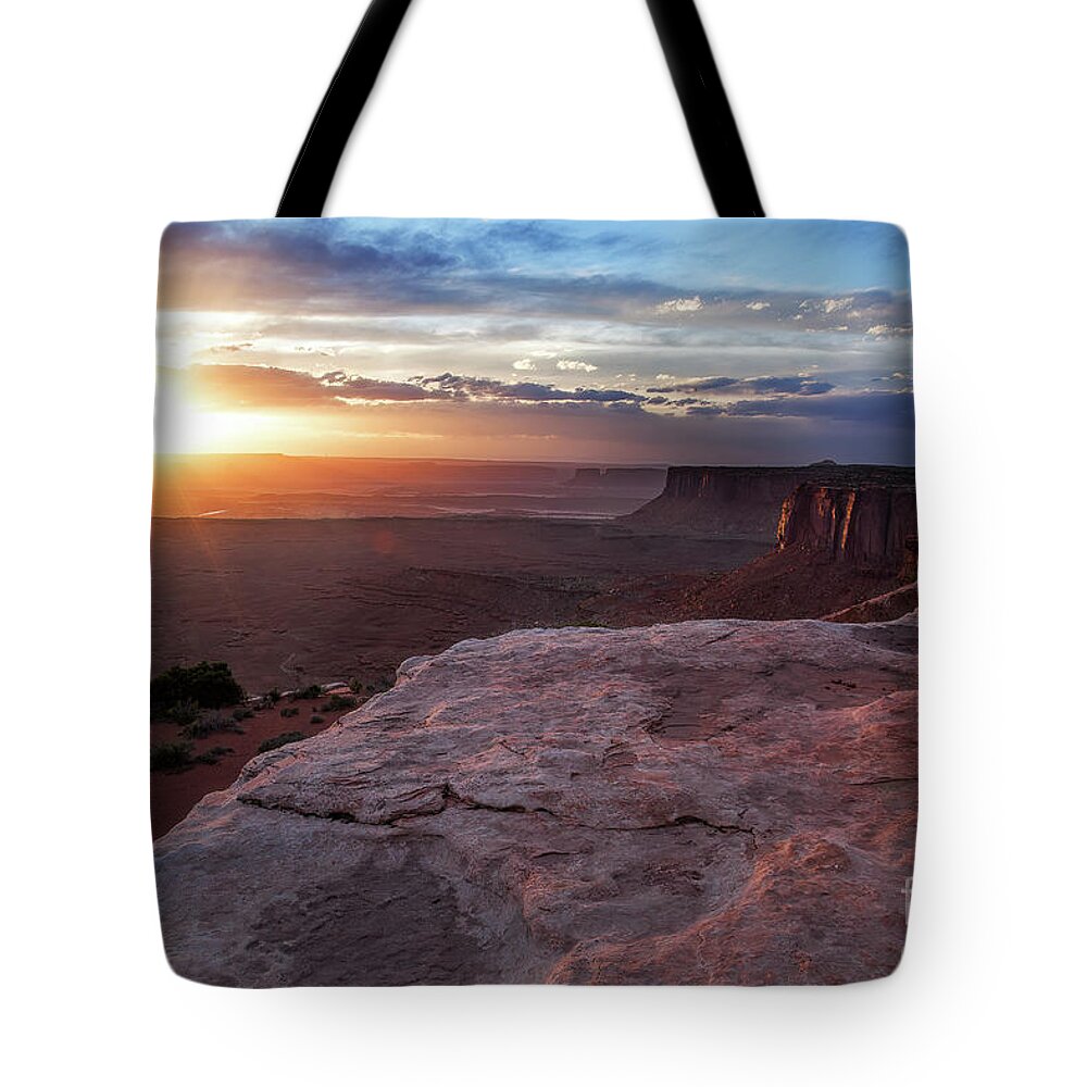 Red Soil Tote Bag featuring the photograph Red Dawn by Jim Garrison