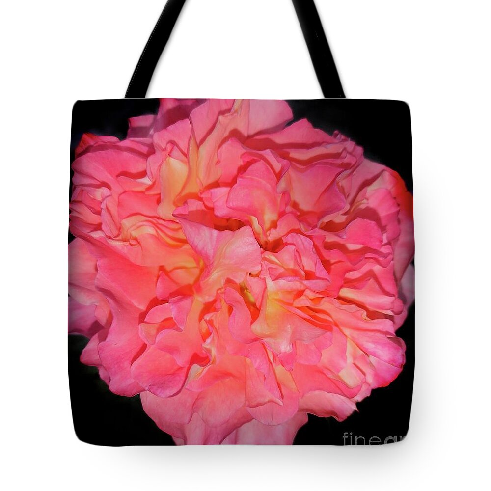 Rose Tote Bag featuring the photograph Rose Laughs in Full-blown Beauty #2 by Leonida Arte