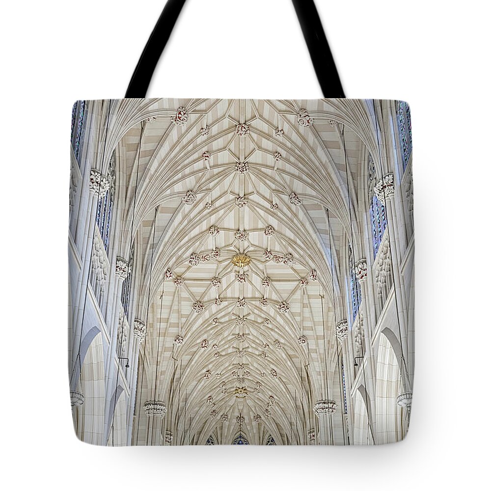 Saint Patricks Cathedral Tote Bag featuring the photograph Saint Patrick's Cathedral NYC #1 by Susan Candelario